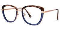 Browline Two-tone Eyeglasses | Vooglam.com Front View