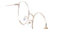 Elizabeth Taylor Blue/Gold Oval Metal Eyeglasses - 4