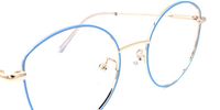 Elizabeth Taylor Blue/Gold Oval Metal Eyeglasses - 5