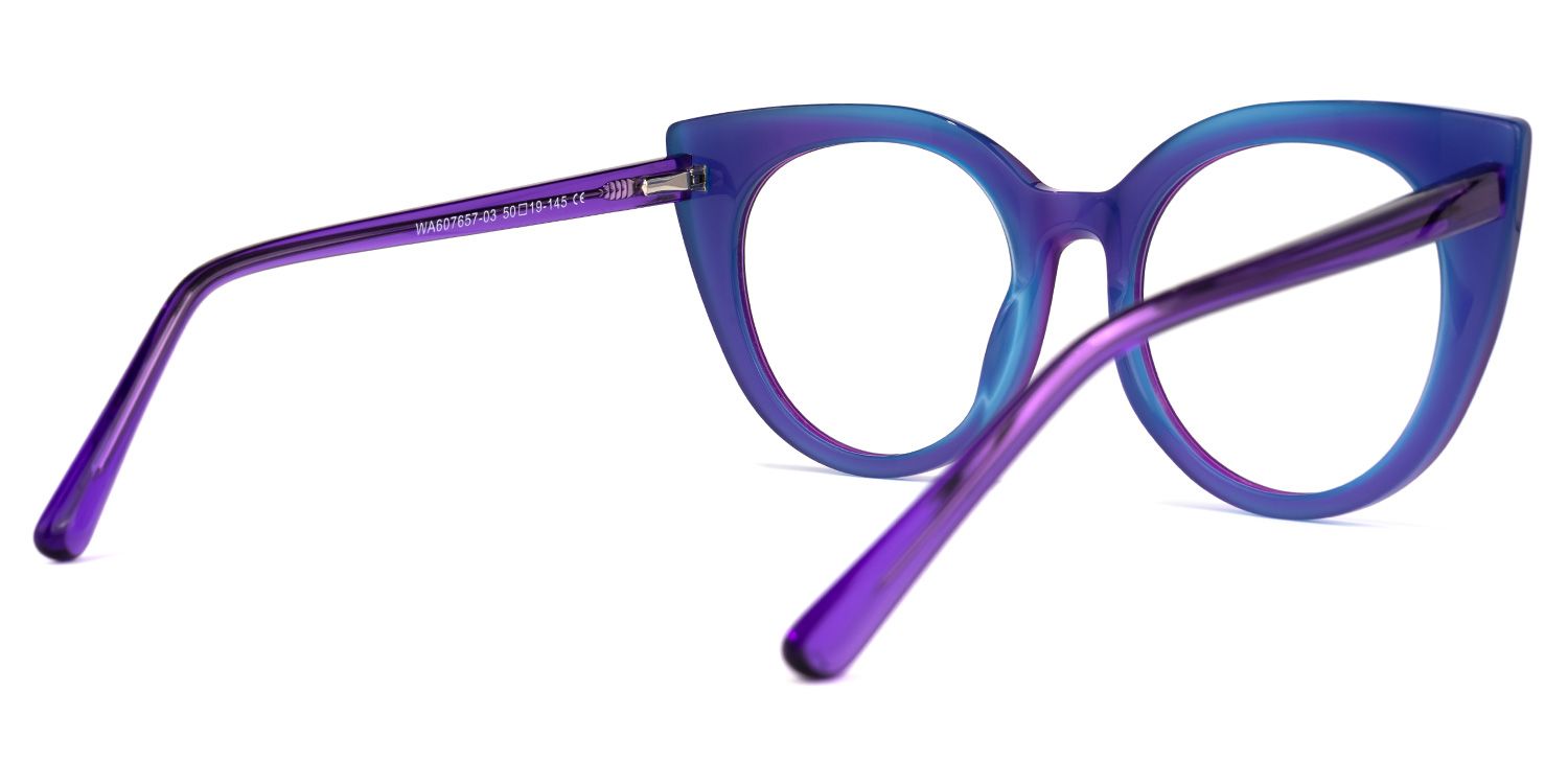 Blaylock - Cat Eye Purple Eyeglasses | Vooglam Side View