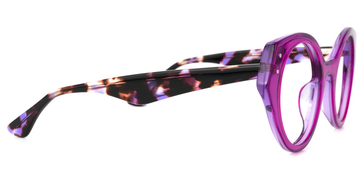 Geometric Purple Eyeglasses | Vooglam.com 4