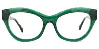 Cat Eye Green Eyeglasses | Vooglam.com Angle View