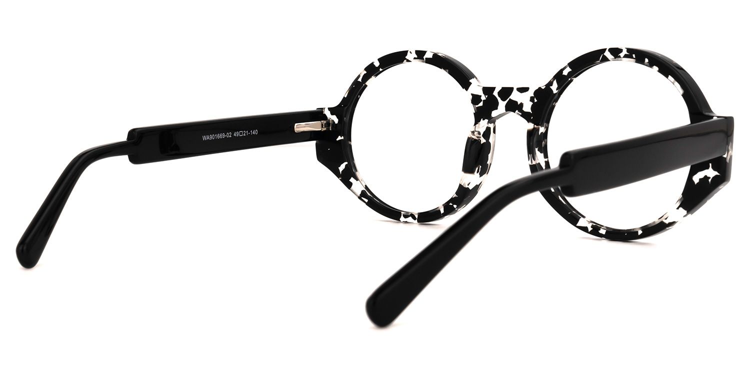 Andisita - Round Black Eyeglasses | Vooglam Side View