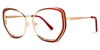Golacka - Butterfly Red Eyeglasses | Vooglam Front View