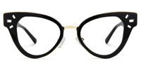Alicea - Cat Eye Black Eyeglasses | Vooglam Angle View