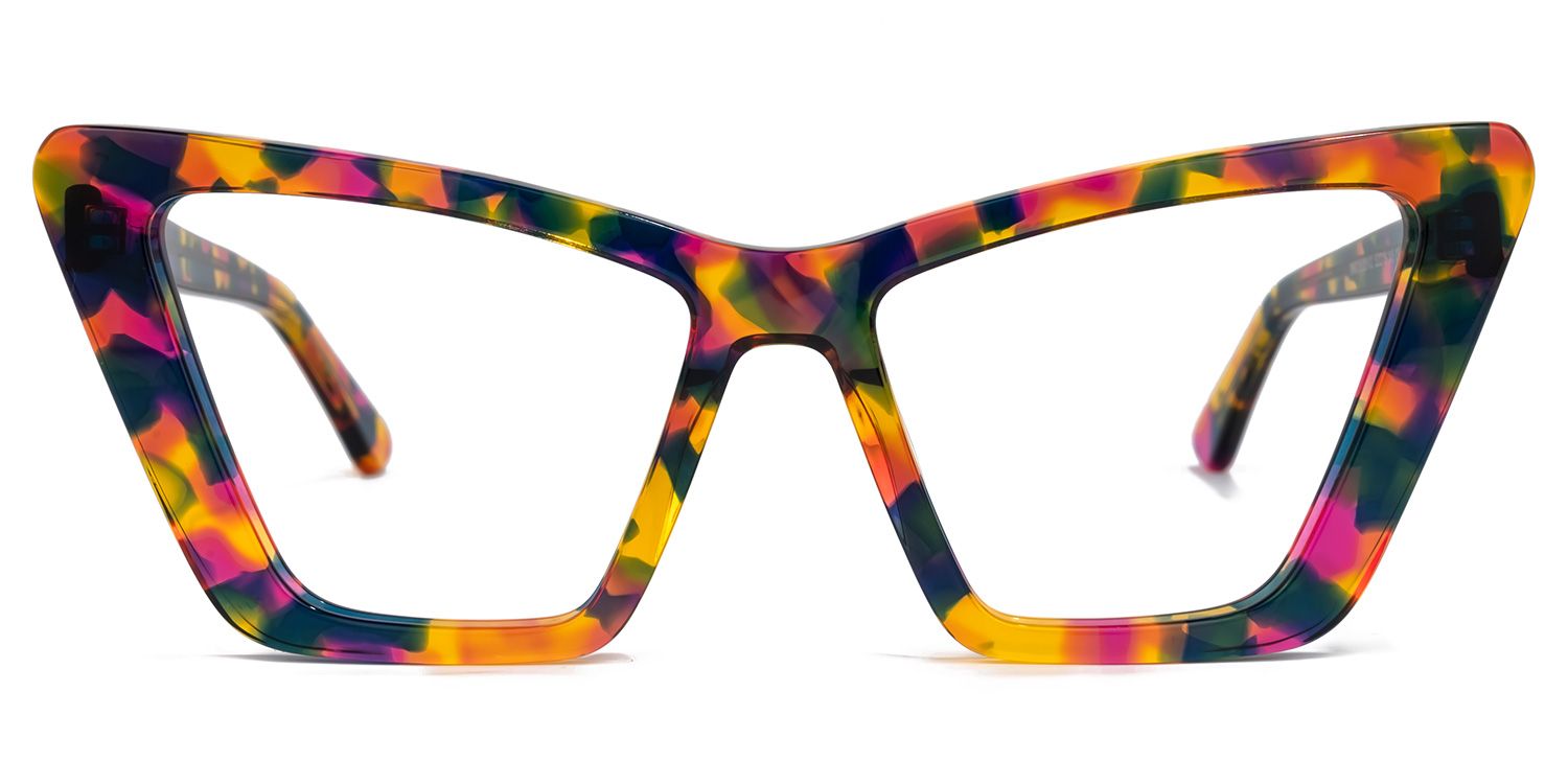 Khin - Unique Sharp-Edged Cat-Eye Eyeglasses | Vooglam Angle View