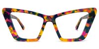 Khin - Unique Sharp-Edged Cat-Eye Eyeglasses | Vooglam Angle View