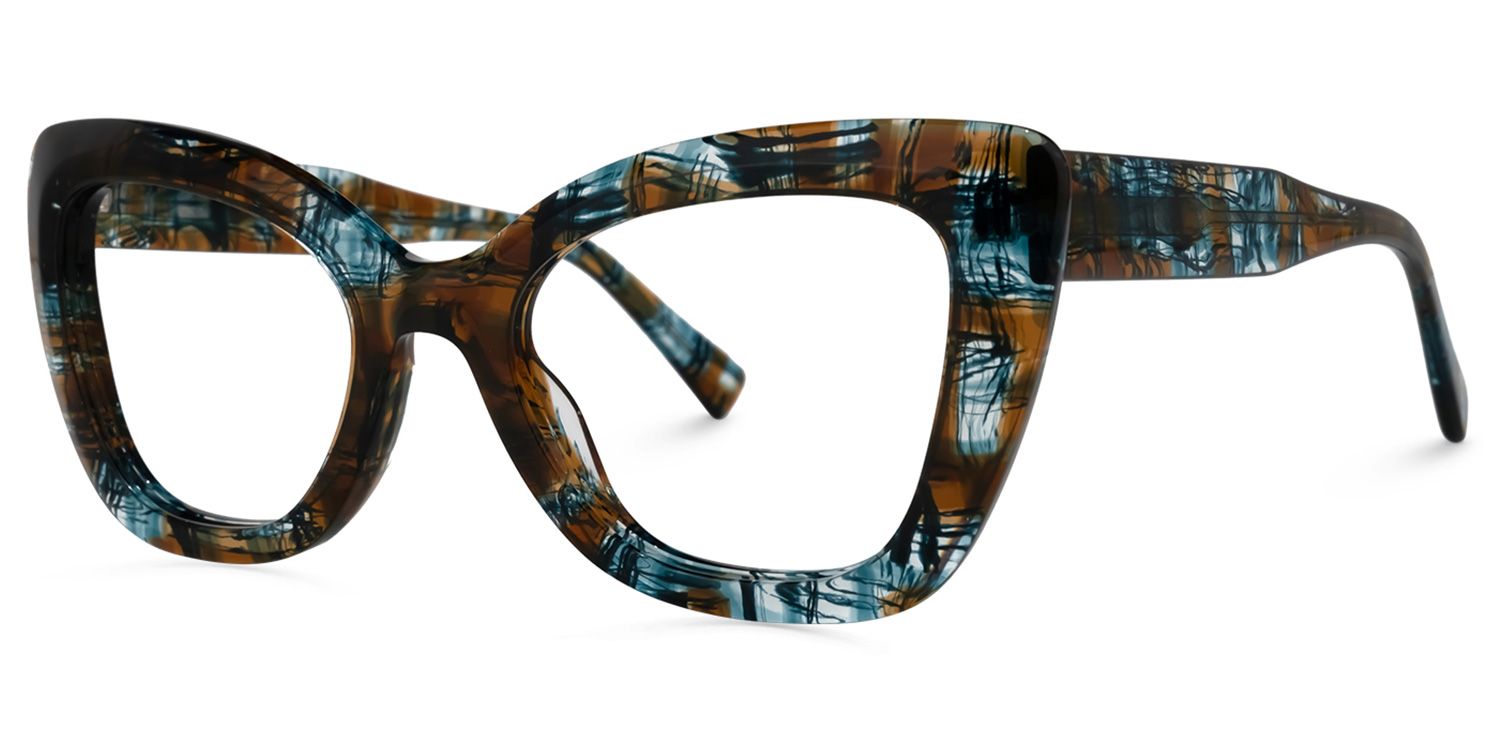 Rectangle Pattern Eyeglasses | Vooglam.com Front View