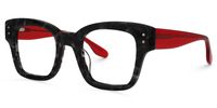 Rectangle Grey/Tortoise Eyeglasses | Vooglam.com Front View