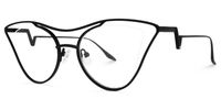 Janis - Aviator Black Eyeglasses | Vooglam Front View