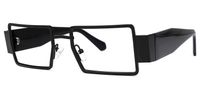 Anitta - Rectangle Black Eyeglasses | Vooglam Front View