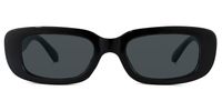 Rectangle Black Sunglasses | Vooglam.com Angle View
