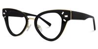 Alicea - Cat Eye Black Eyeglasses | Vooglam Front View