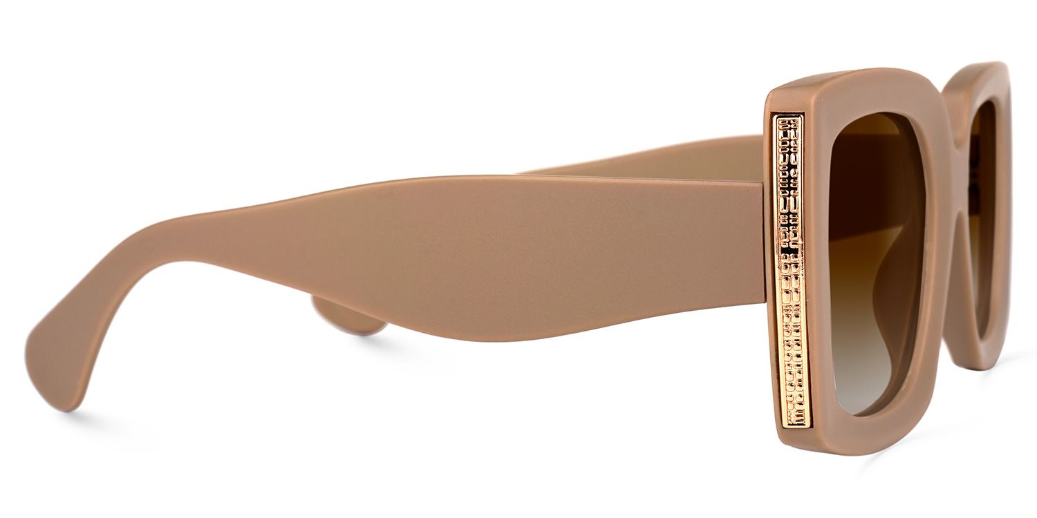 Rectangle Brown Sunglasses | Vooglam.com 4