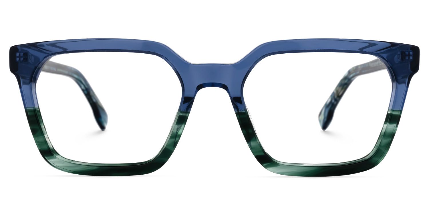 Rectangle Two-tone Eyeglasses | Vooglam.com Angle View