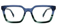 Rectangle Two-tone Eyeglasses | Vooglam.com Angle View