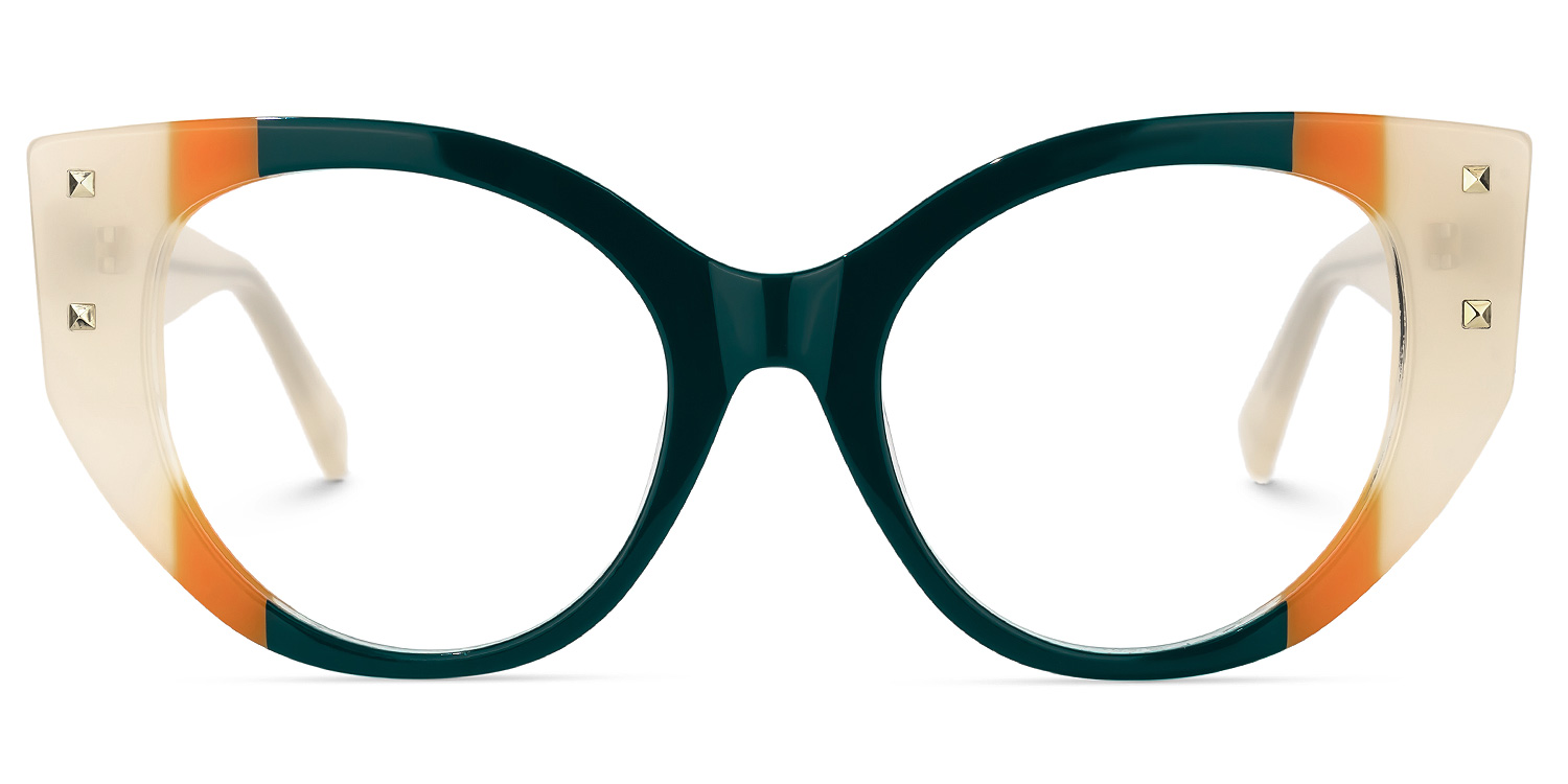 Kornegay - Cat Eye Dark/Green Eyeglasses - 1