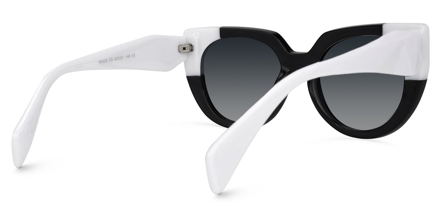 Nazario - Round White Sunglasses product detail 3