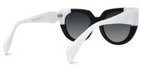 Rectangle White Eyeglasses | Vooglam.com Side View