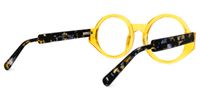 Andisita - Round Yellow Eyeglasses | Vooglam Side View