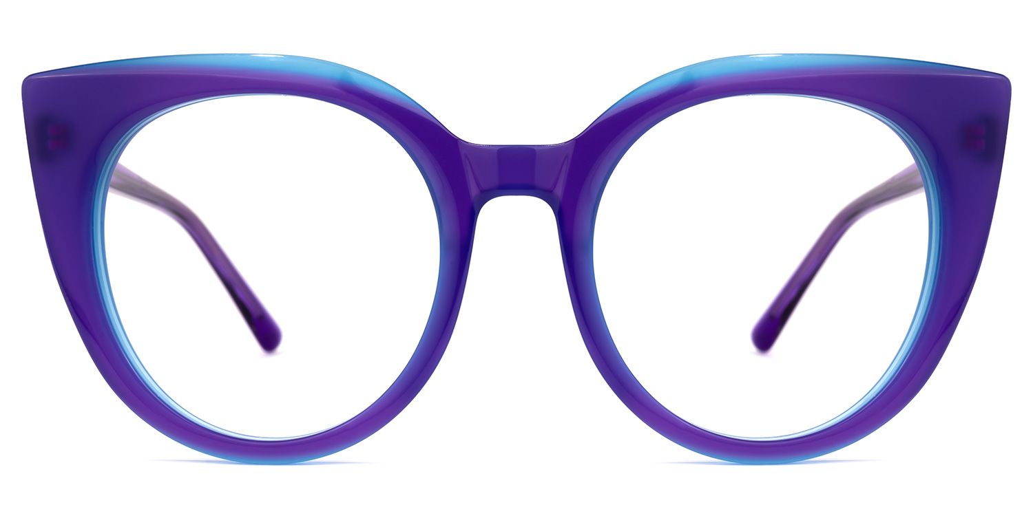 Blaylock - Cat Eye Purple Eyeglasses | Vooglam Angle View