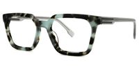 Rectangle Blue/Tortoise Eyeglasses | Vooglam.com Front View