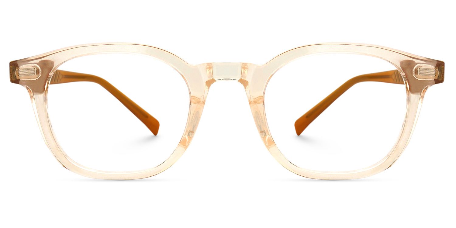 Rectangle Yellow Eyeglasses | Vooglam.com Angle View