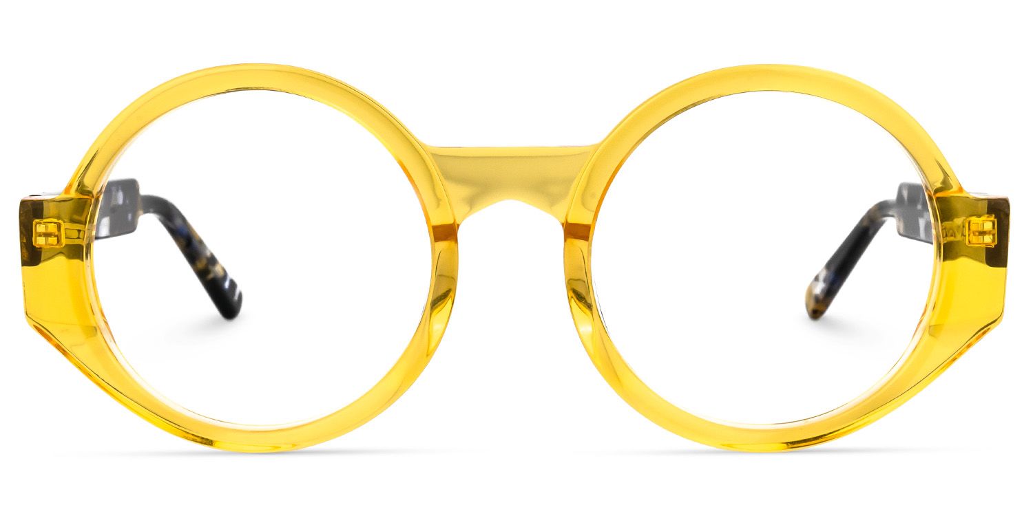 Andisita - Round Yellow Eyeglasses | Vooglam Angle View