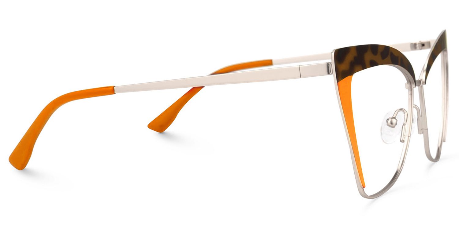 Boone - Cat Eye Orange Eyeglasses | Vooglam 4
