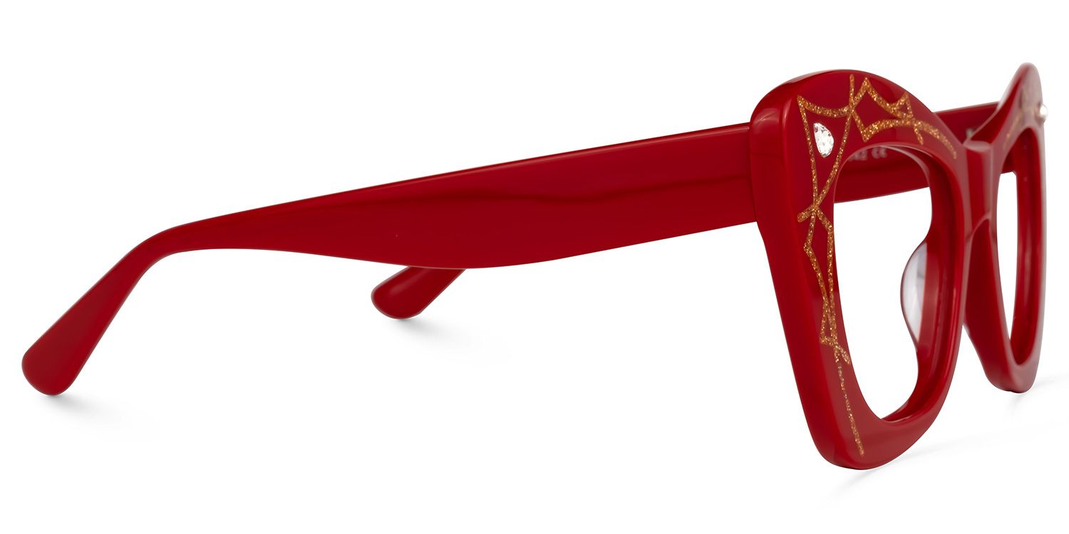 Zavala - Square Red Eyeglasses | Vooglam 4