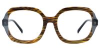 Square Grey Eyeglasses | Vooglam.com Angle View