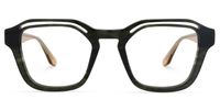 Square Grey Eyeglasses | Vooglam.com Angle View