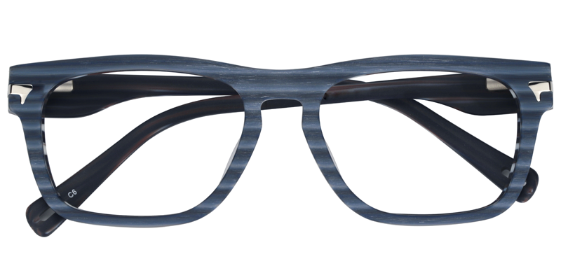 Rectangle  Dark/Blue Glasses Front View
