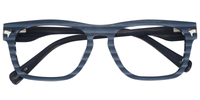 Rectangle  Dark/Blue Glasses Front View