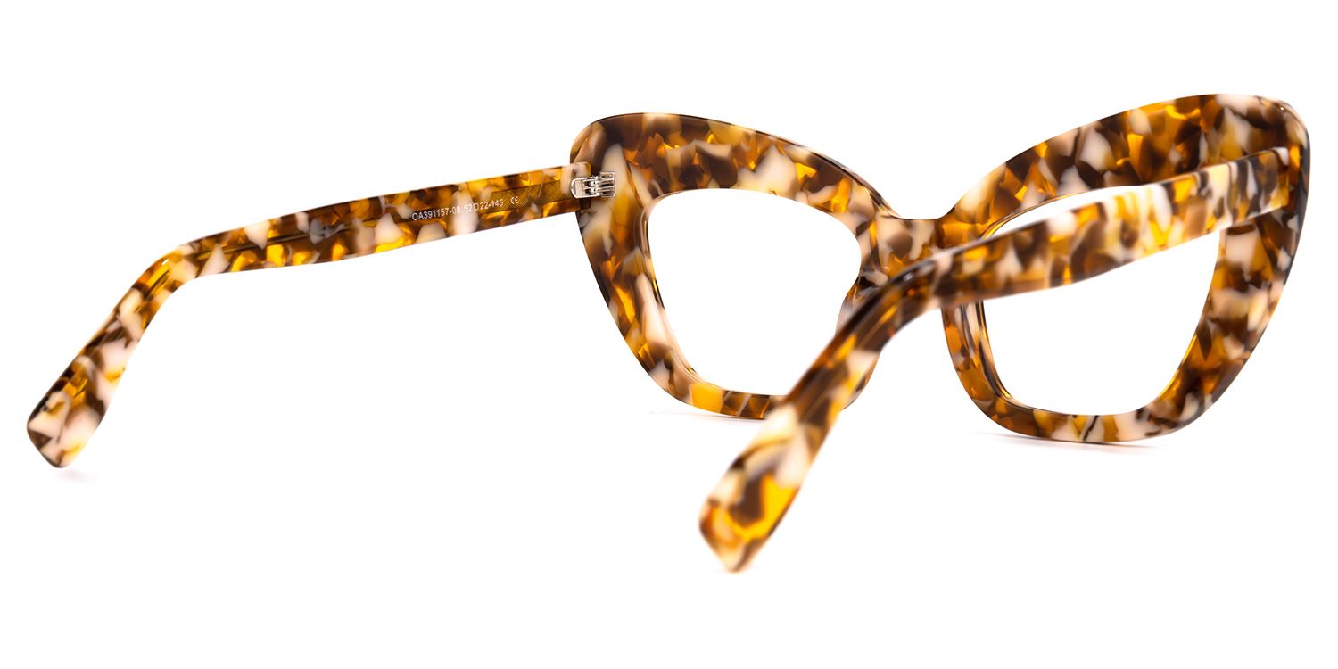Zuzanna - Cat Eye Brown Eyeglasses | Vooglam Side View