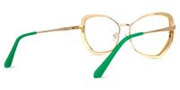 Golacka - Butterfly Green Eyeglasses | Vooglam Side View
