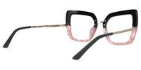 Shavan - Square Black/Pink Eyeglasses | Vooglam Side View