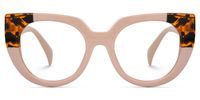 Round Nude Eyeglasses | Vooglam.com Angle View