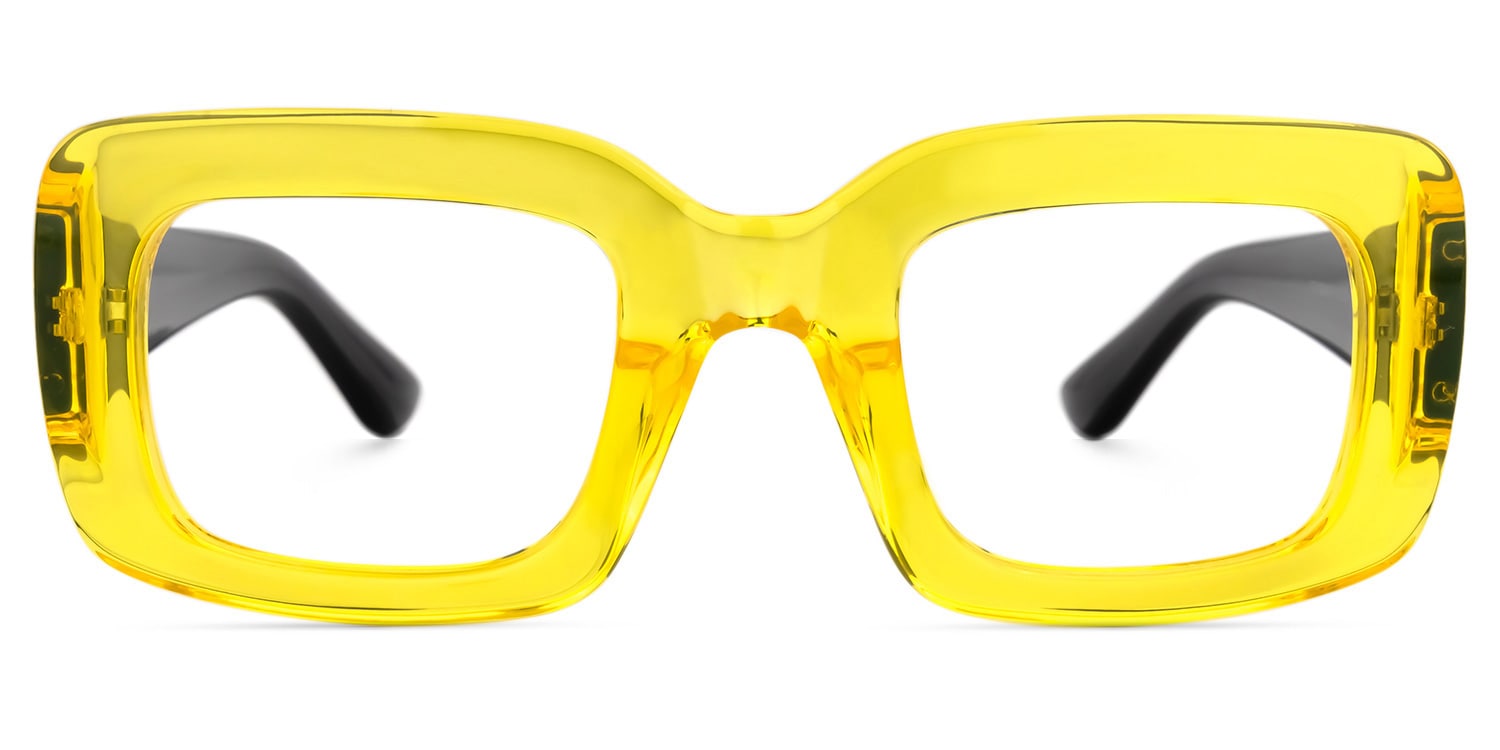 

Jackeline - Rectangle Yellow Eyeglasses