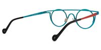 Arrabella - Round Blue Eyeglasses | Vooglam Side View