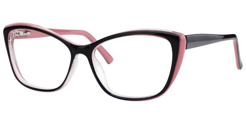 Brisk Cat Eye Pink Eyeglasses Front View