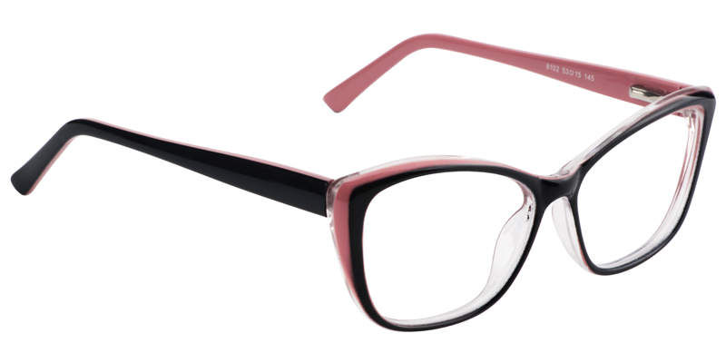 Brisk Cat Eye Pink Eyeglasses Side View