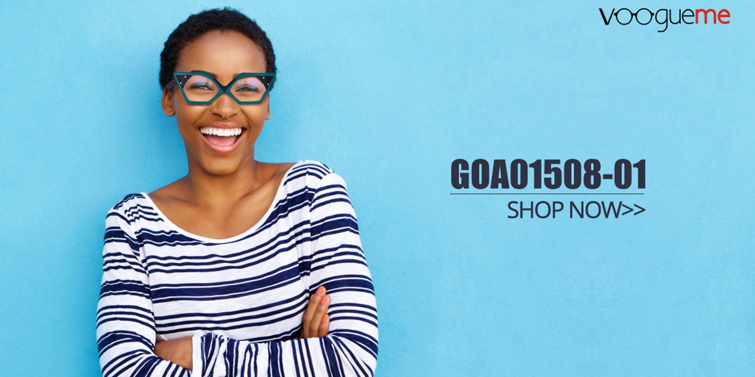 Geometric Peacock/Blue Eyeglasses | Vooglam.com 5