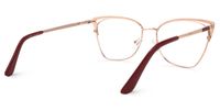 Browline Red Eyeglasses | Vooglam.com Side View