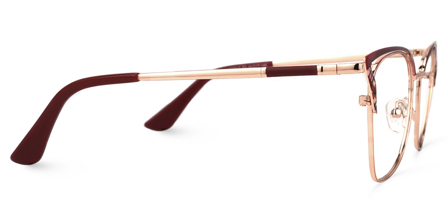 Browline Red Eyeglasses | Vooglam.com 4