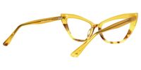 Sharde - Cat Eye Yellow Eyeglasses | Vooglam Side View
