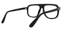 Bryan - Aviator Black Eyeglasses | Vooglam Side View