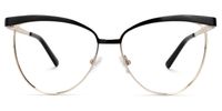 Browline Black Eyeglasses | Vooglam.com Angle View