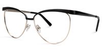 Browline Black Eyeglasses | Vooglam.com Front View