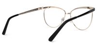 Browline Black Eyeglasses | Vooglam.com Side View